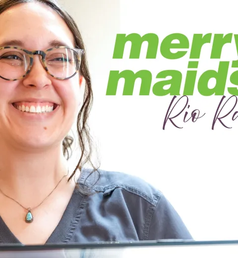 merry maid cleaning an oven